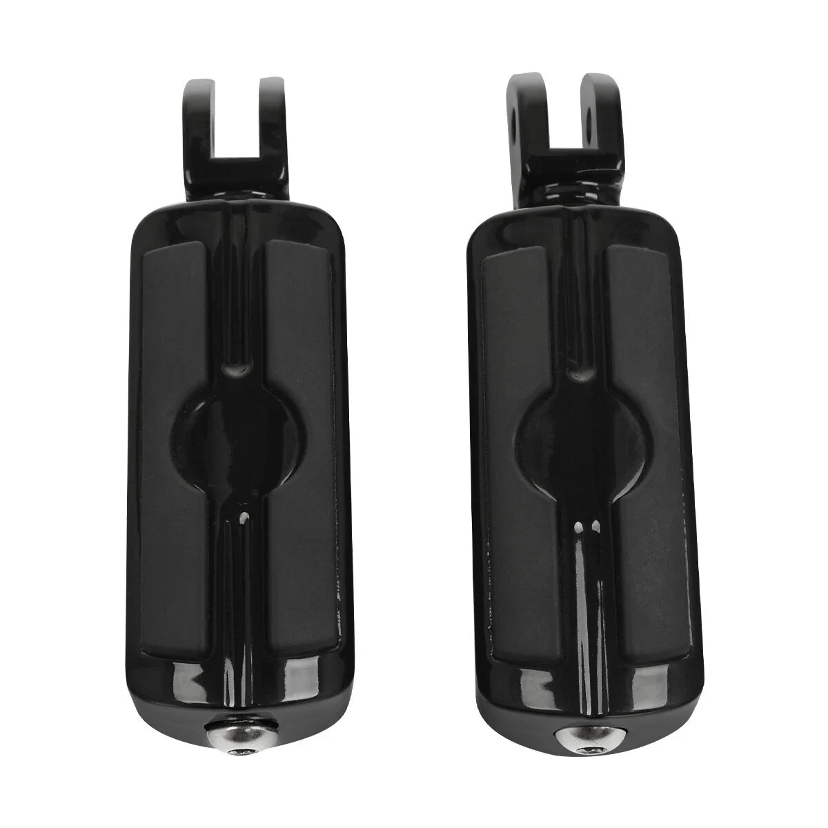 Black Front Rider Footrests Foot Pegs for Harley Softail Fat Bob (2018–2025)