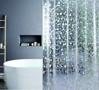 Eva Shower Curtain Liner 72x72 Inch for Stall & Bathtubs with 12 Hooks
