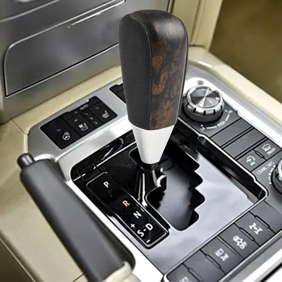 Dark Wood Gear Shift Knob for Toyota Land Cruiser (2008–2023)