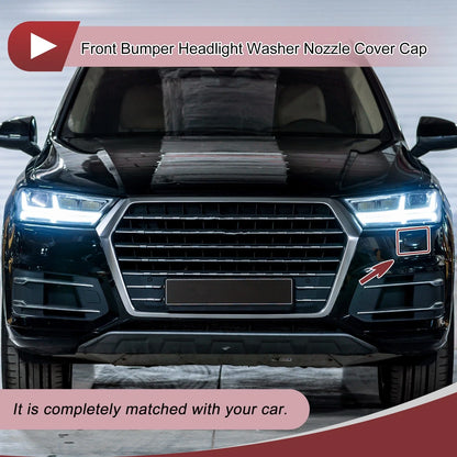 Front Left Washer Nozzle Cover Cap for Audi Q7 (2010–2015) 1 Pcs Black