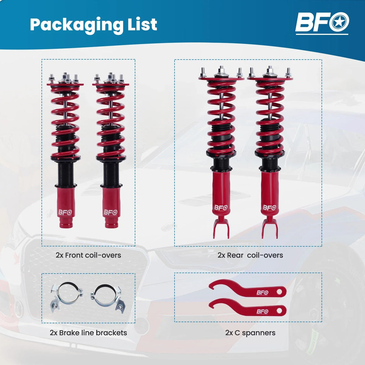 Coilovers Lowering Suspension Kit for Honda Accord (1990–1997)