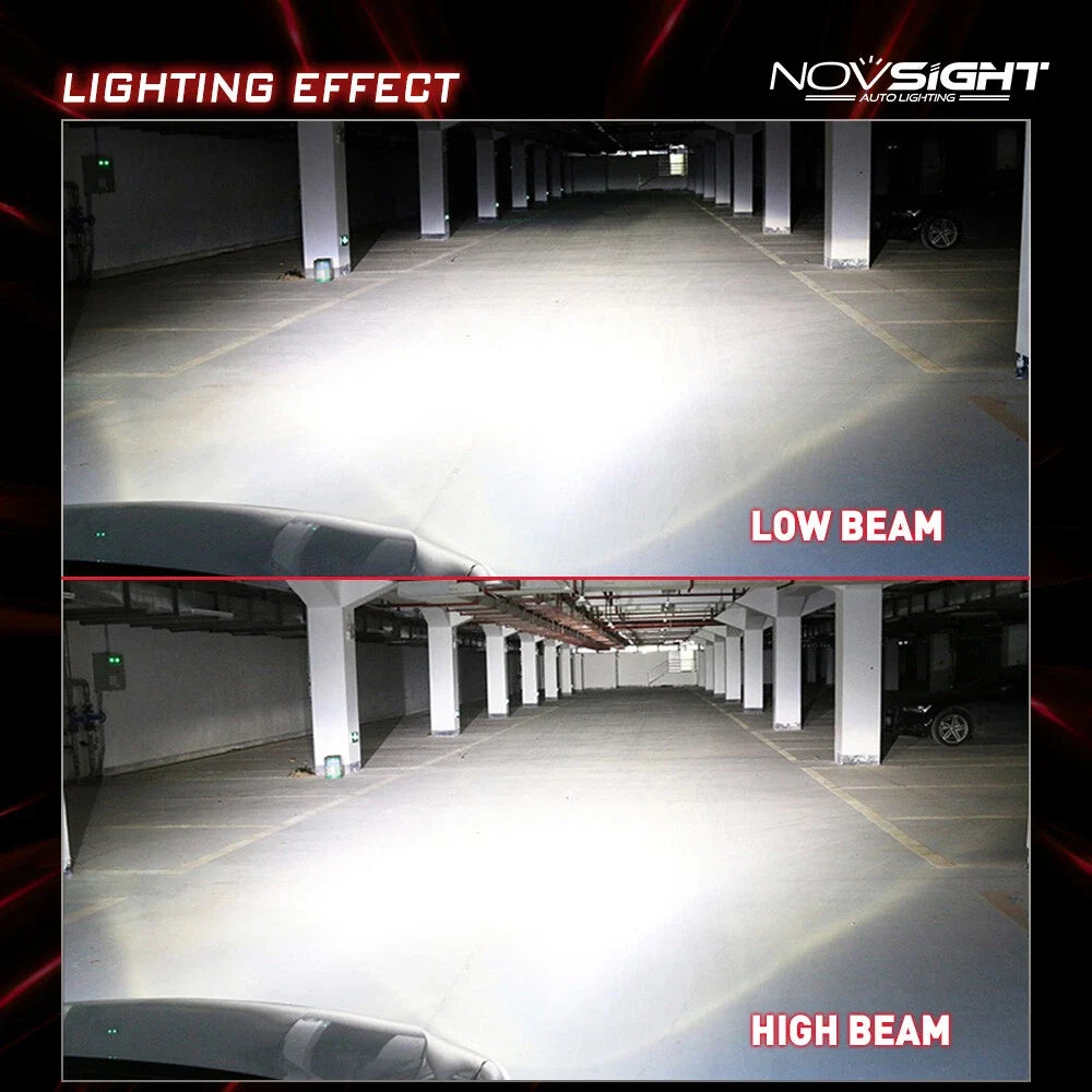 2X NOVSIGHT 9005 HB3 LED Headlight Bulbs Hi/Low Beam 10000LM for