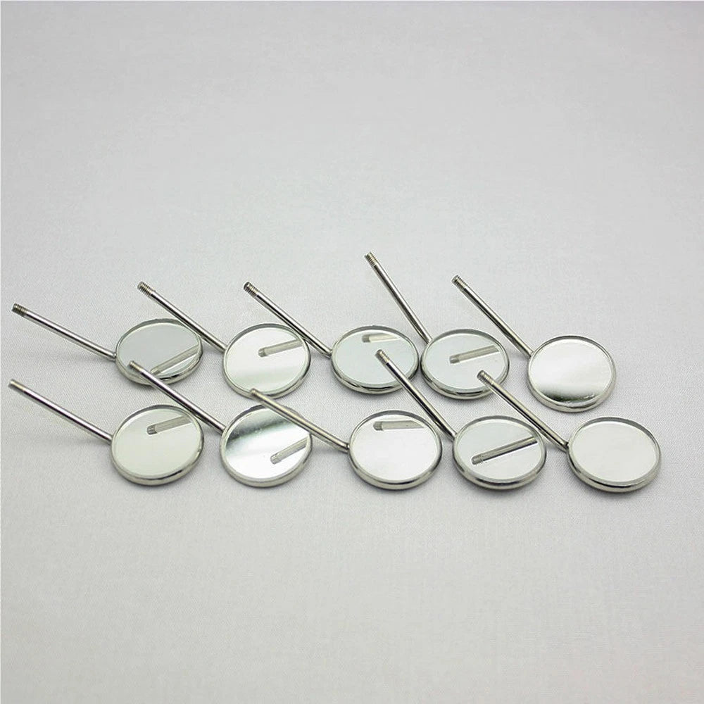 20-100PC Dental Mouth Mirror Handle Stainless Steel Reflector #4