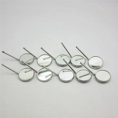 20-100PC Dental Mouth Mirror Handle Stainless Steel Reflector #4