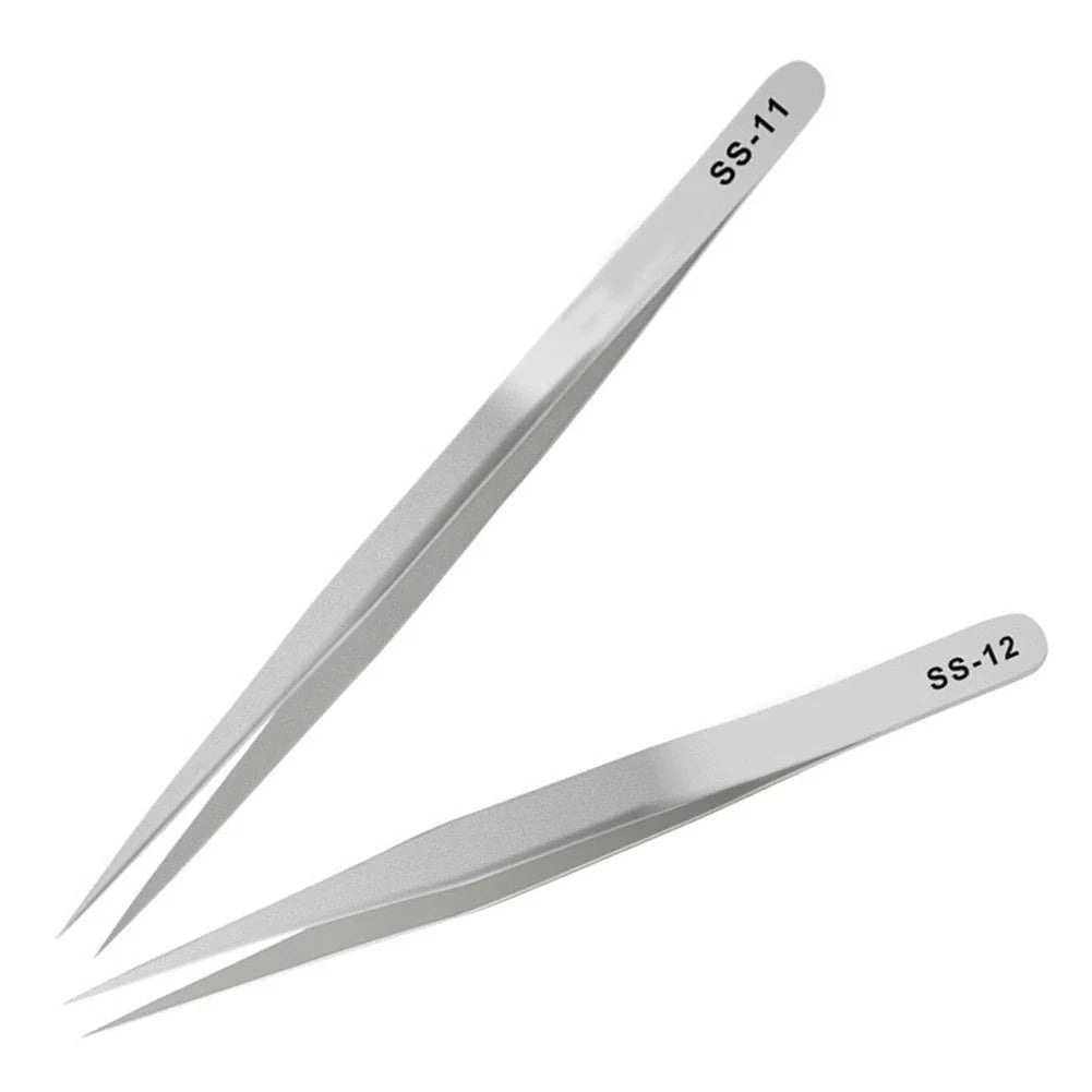 Fine Tip Stainless Steel Tweezers for Precision Repair Tool