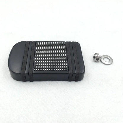 Black Aluminum Edge Cut Brake Pedal Pad Cover for Harley XL (1982–2017)
