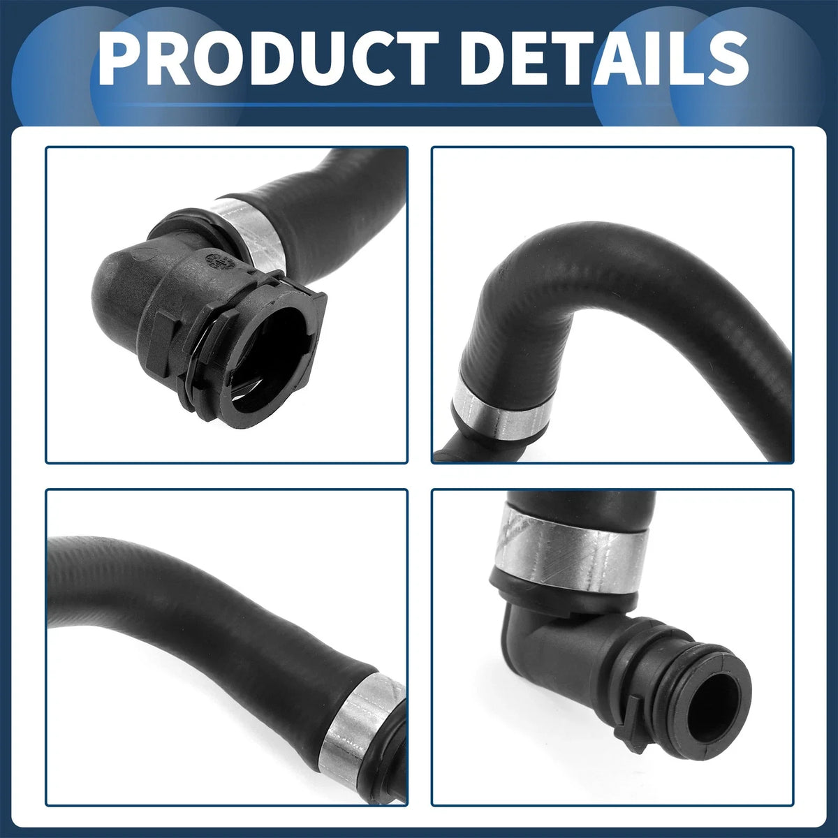 Radiator Hose for BMW 740i 740iL 750iL (1998–2001) No. 11531711385 Rubber