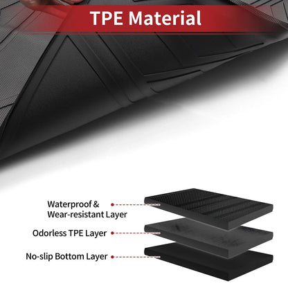 Cargo Liner Rear Trunk Mat for Honda Accord (2013–2017) TPE Diamond Pattern