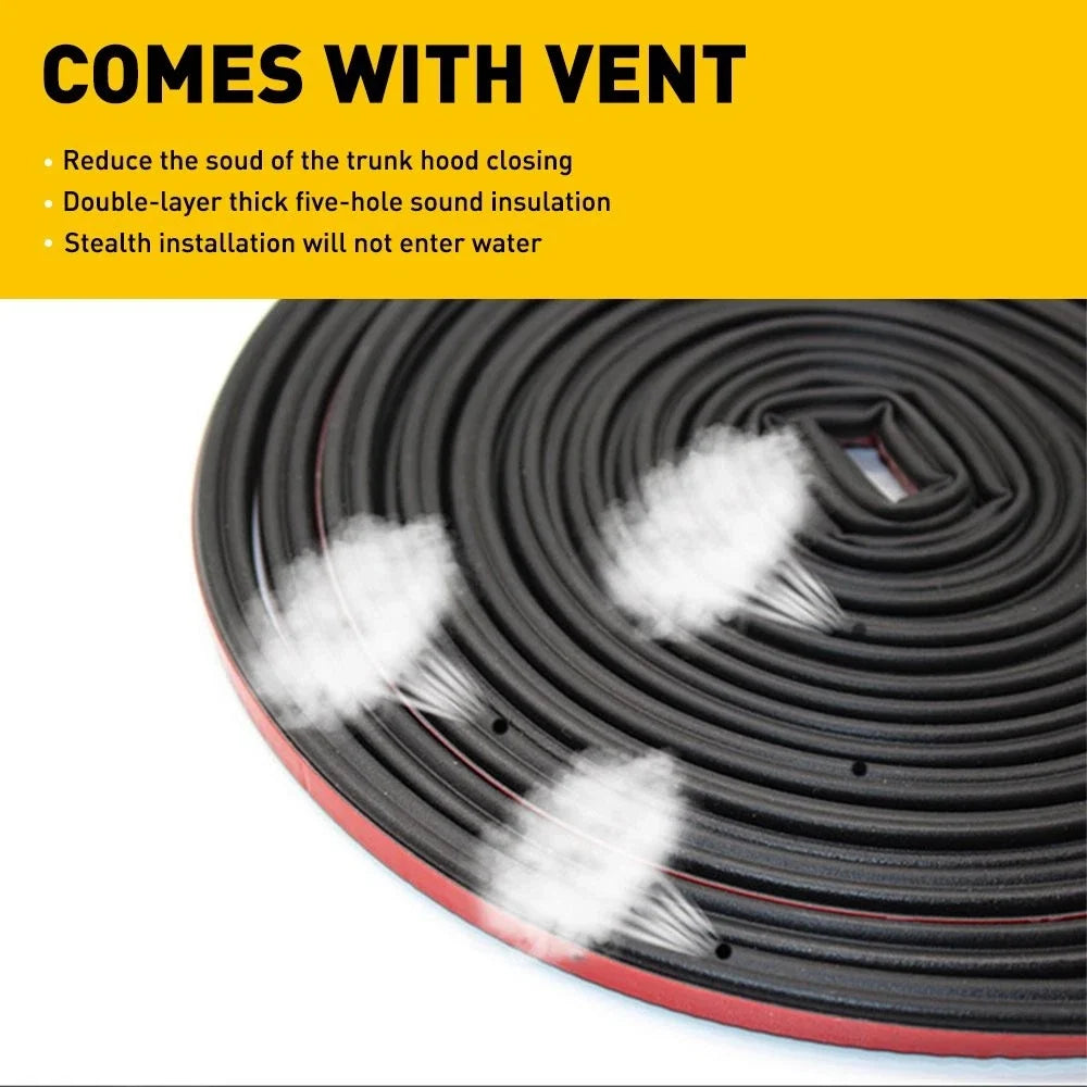 L-Shape Rubber Door Strip Seal Trim for Car (16FT/5M)