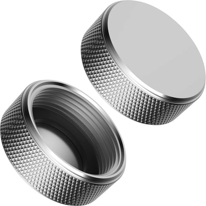 2X Brass Female End Garden Hose Caps for Faucet (3/4", Chrome)