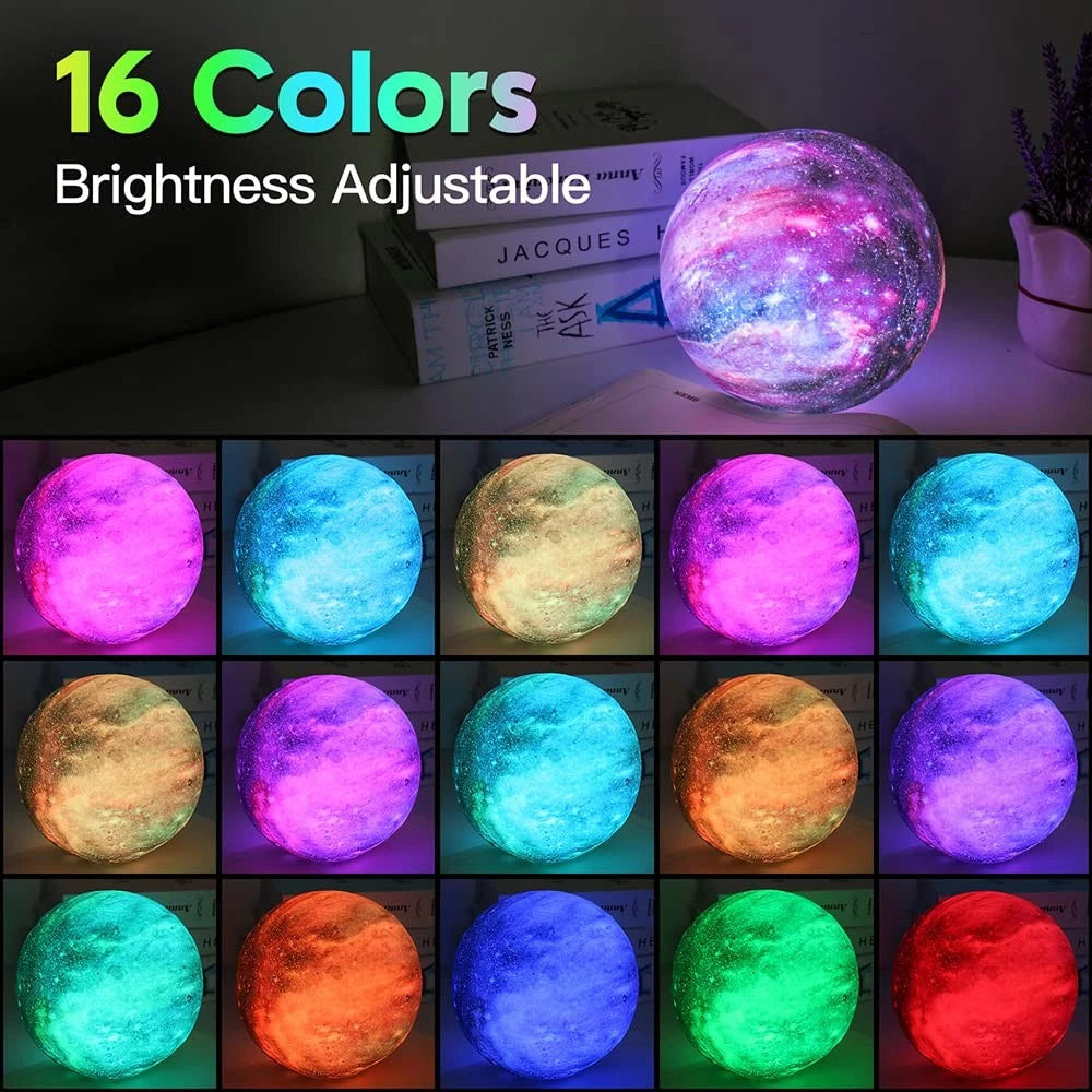 5.9 Inch LED Moon Lamp for Galaxy - 16 Colors Multicolor