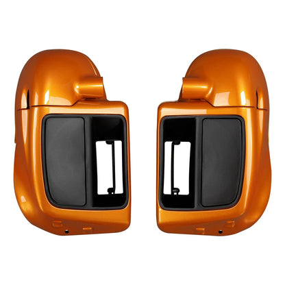 Lower Vented Fairings Speaker Pods for Harley Touring (2014-2023) Amber Whiskey