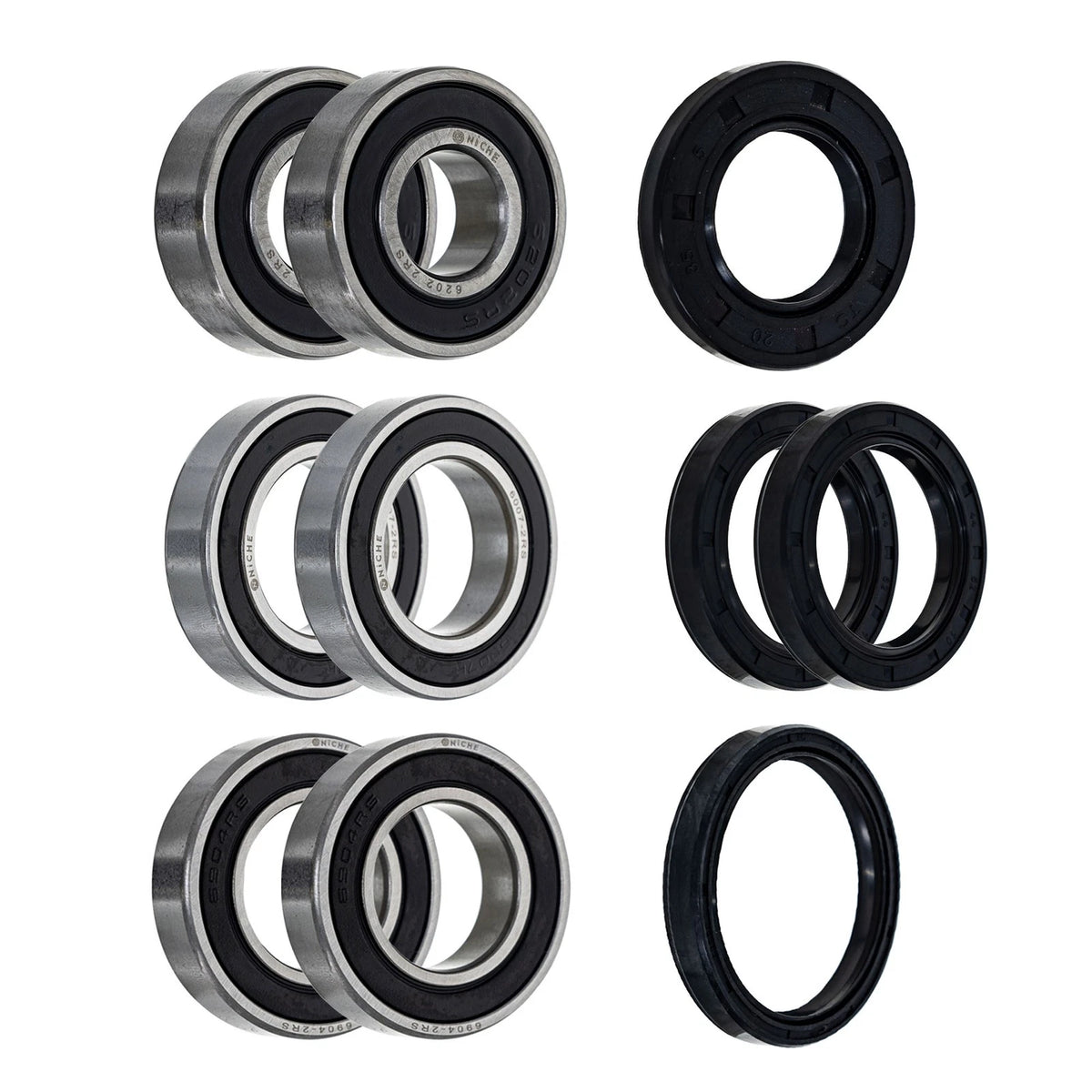 Wheel Bearing Seal Kit for Honda FourTrax (MK1008355, 6202-2RS, 6904-2RS, 6007-2RS)