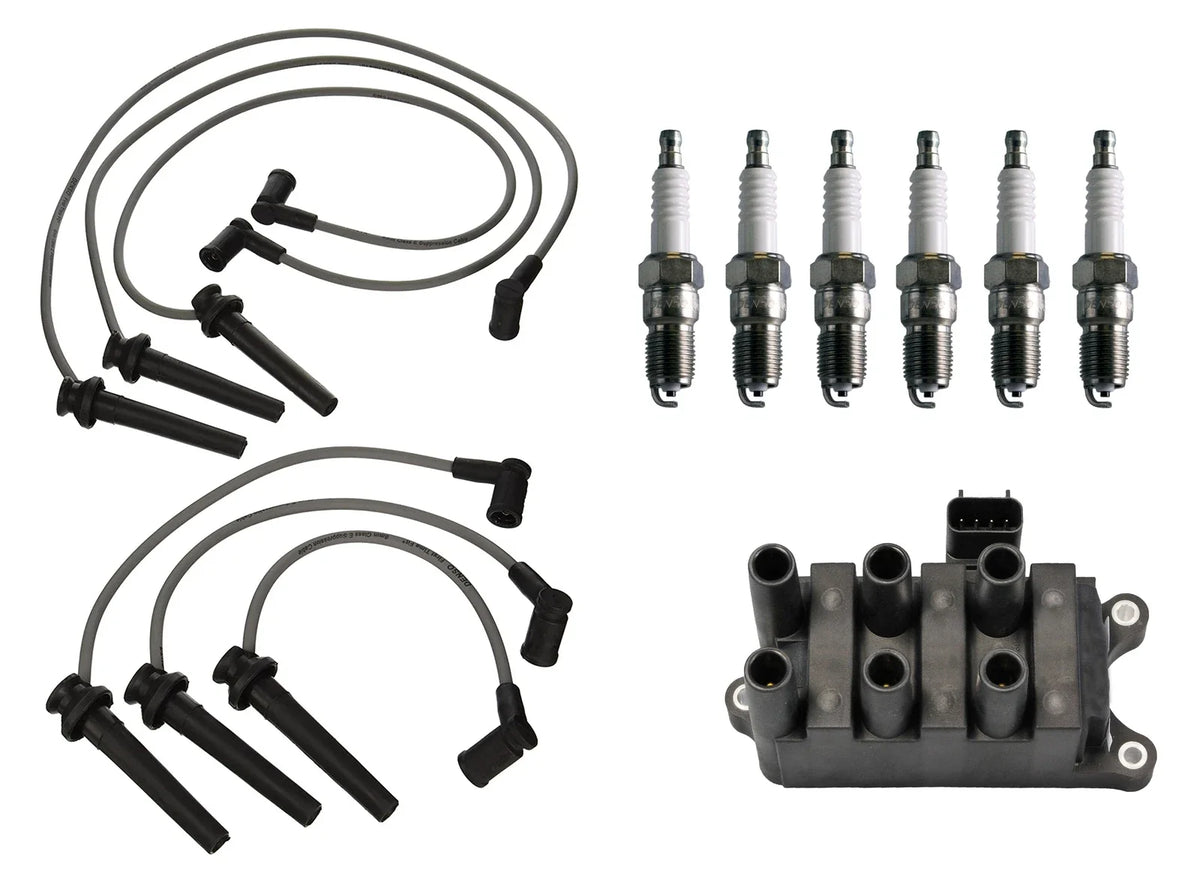 Set of 6 Denso Ignition Coil Wire Spark Plugs for Mazda Mercury