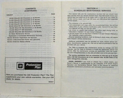 Maintenance Schedule Booklet for GMC TopKick (1991)