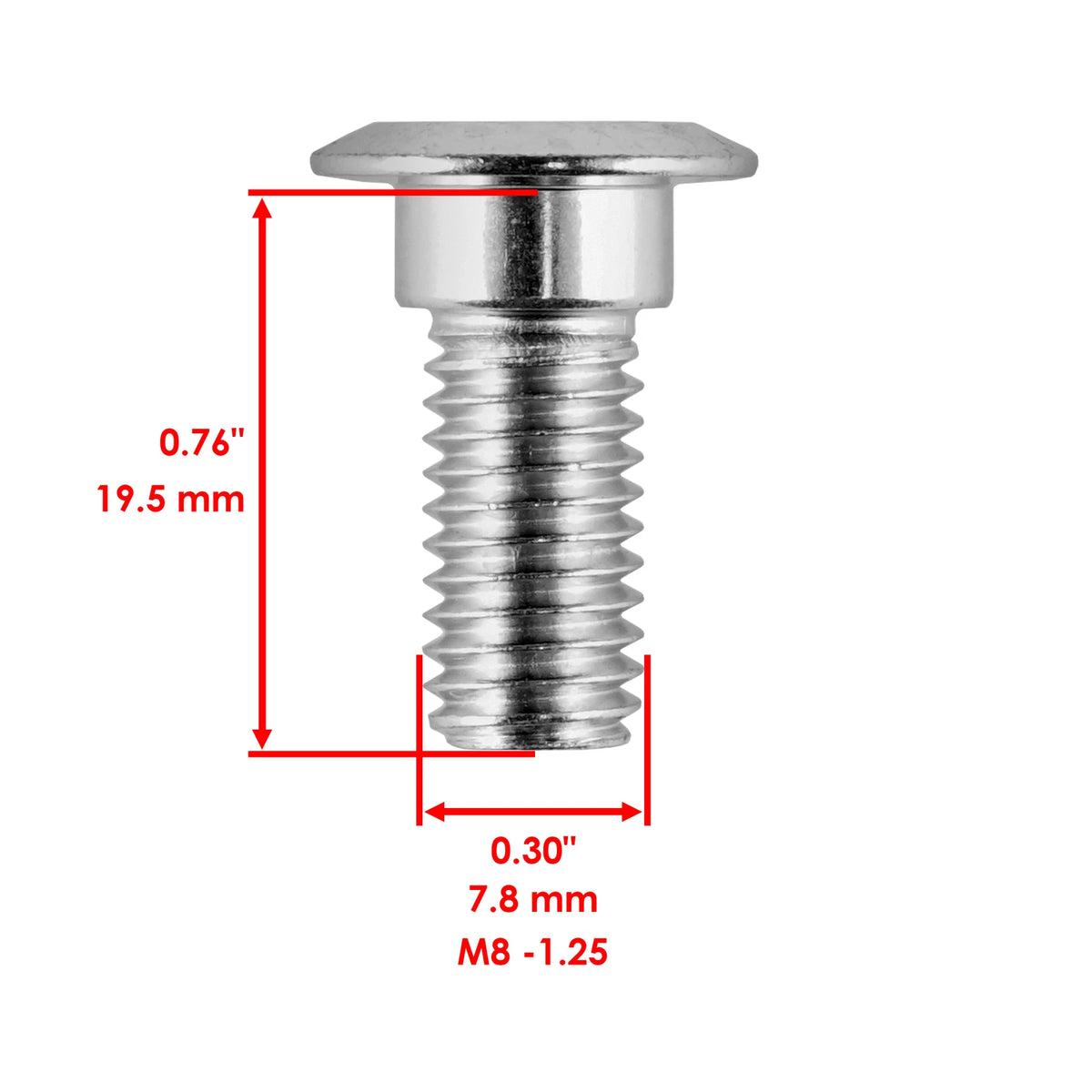 Set of 4 Front Wheel Disc Stud Screw Bolts for Yamaha Rhino 660 (2004–2007) - BL121A1029