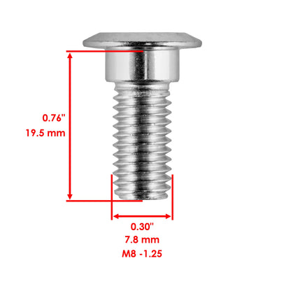 Set of 4 Front Wheel Disc Stud Screw Bolts for Yamaha Rhino 660 (2004–2007) - BL121A1029