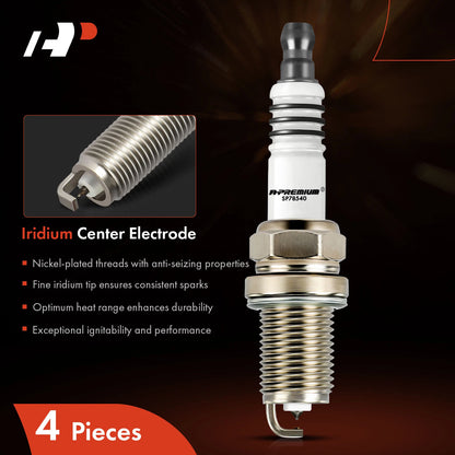 Set of 4 Iridium & Platinum Spark Plugs for Hyundai Elantra (2003) 2687