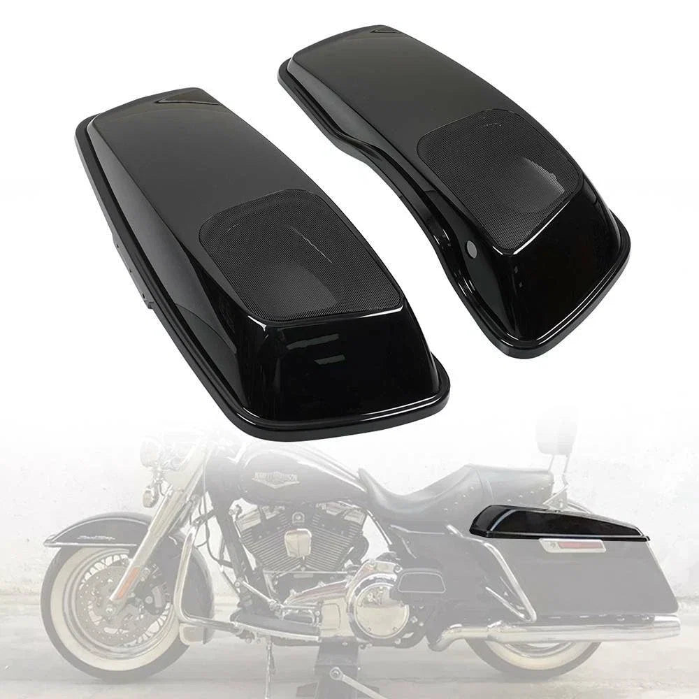 6x9" Speaker Hard Saddlebag Lids for Harley Touring (2014–2023) - Vivid Black
