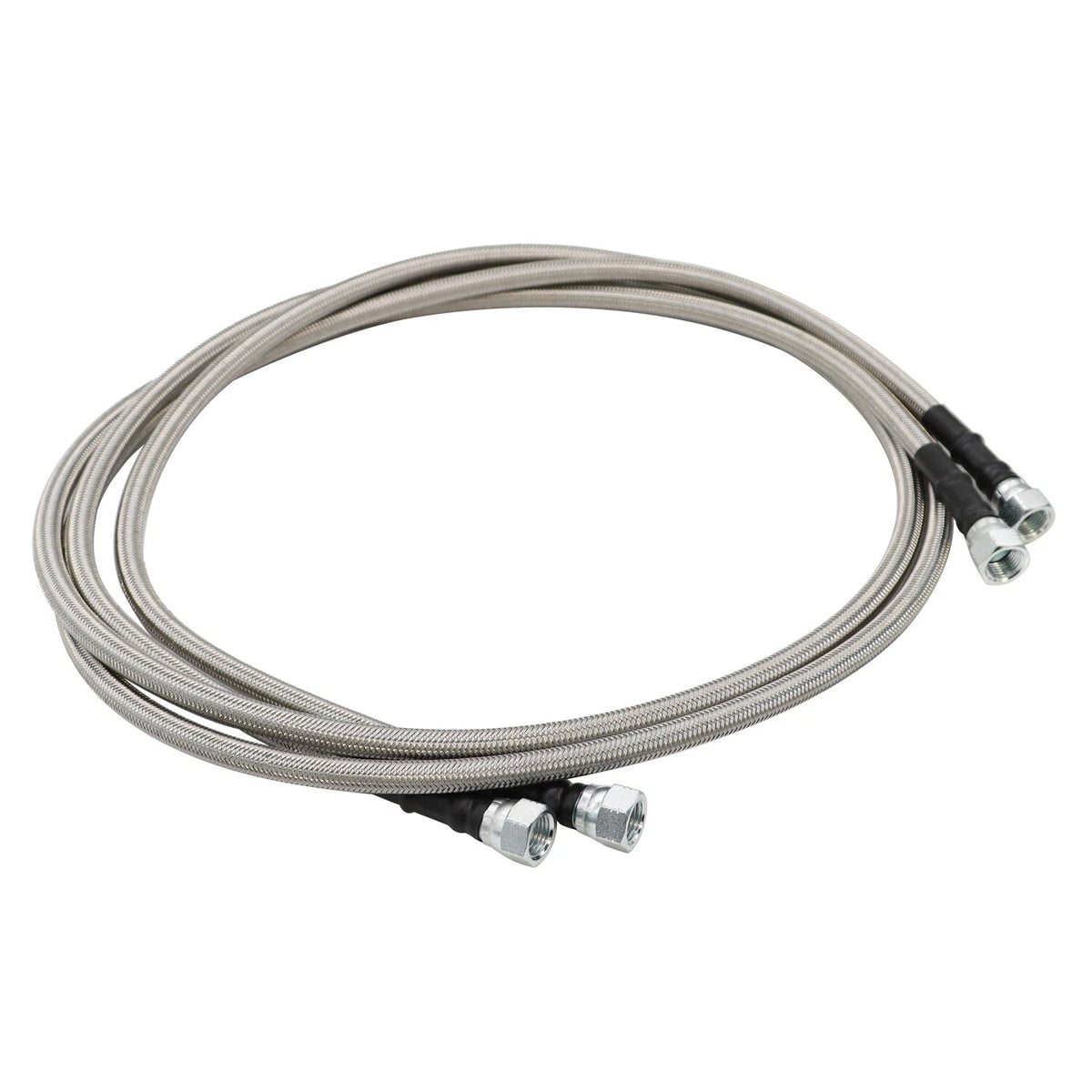 Set of 2 Braided Transmission Cooler Lines for TH350 TH400 4L60E 4L80E (1996+) OFK19-70-SS