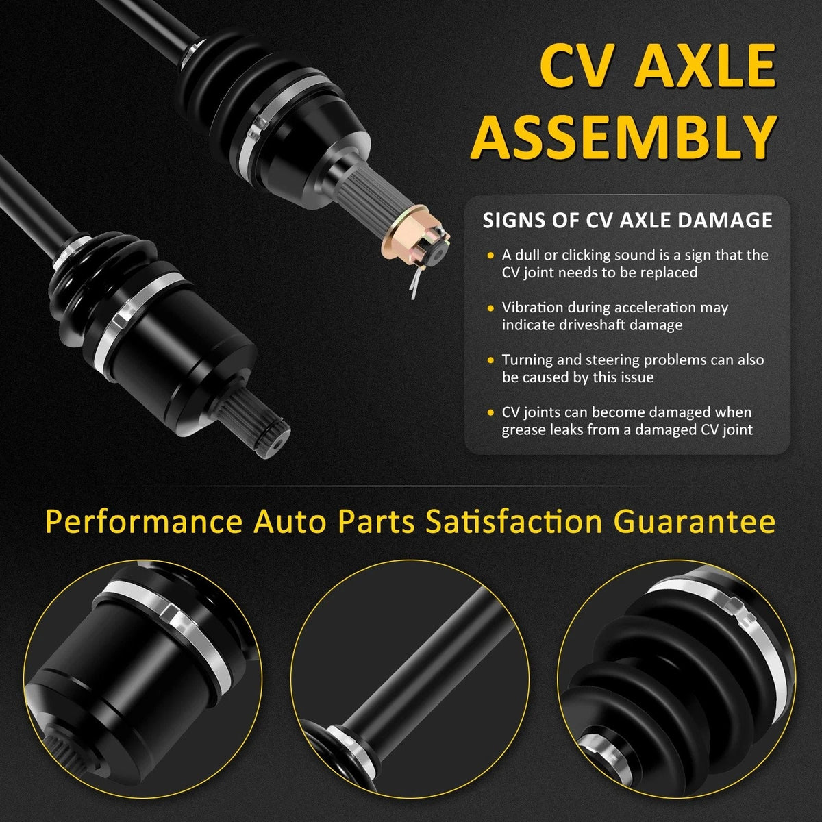 CV Joint Axles for Polaris RZR 570 800 (2012–2014)
