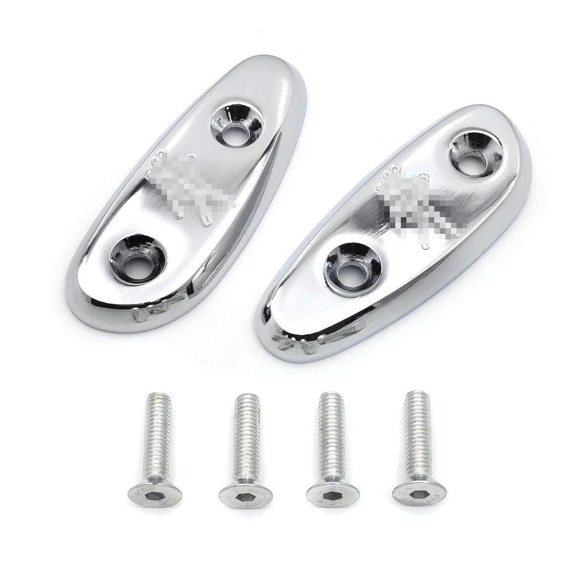 Mirror Block Off Base Plates for Suzuki GSX-R 600 750 1000 (2001–2004) Chrome