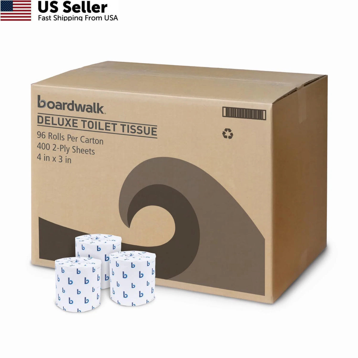 2X Two-Ply Toilet Tissue for Boardwalk BWK6144 (Pack of 96)