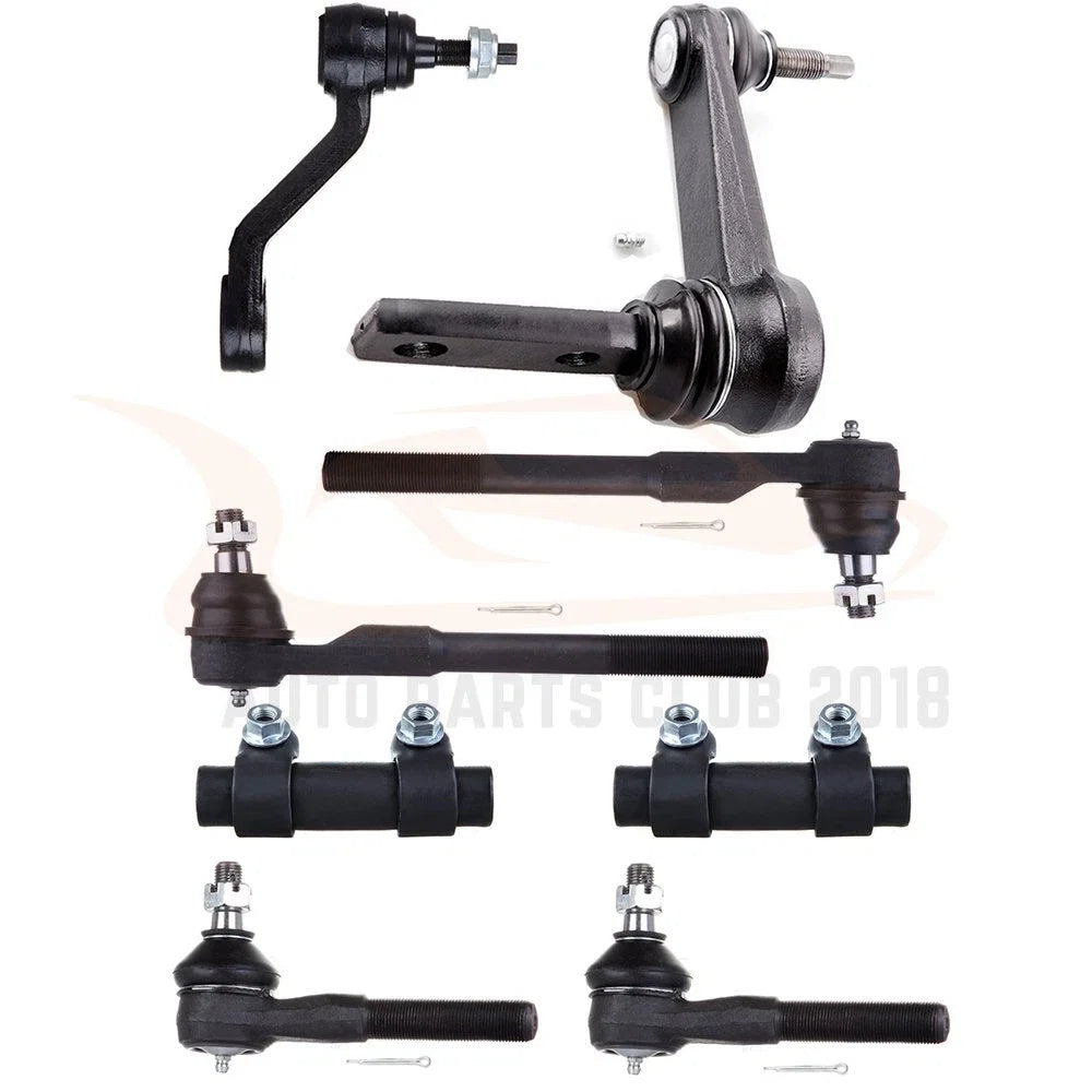 Set of 8 Tie Rods and Steering Arms for Dodge Ram 1500 (2000–2001)