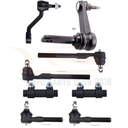 Set of 8 Tie Rods and Steering Arms for Dodge Ram 1500 (2000–2001)