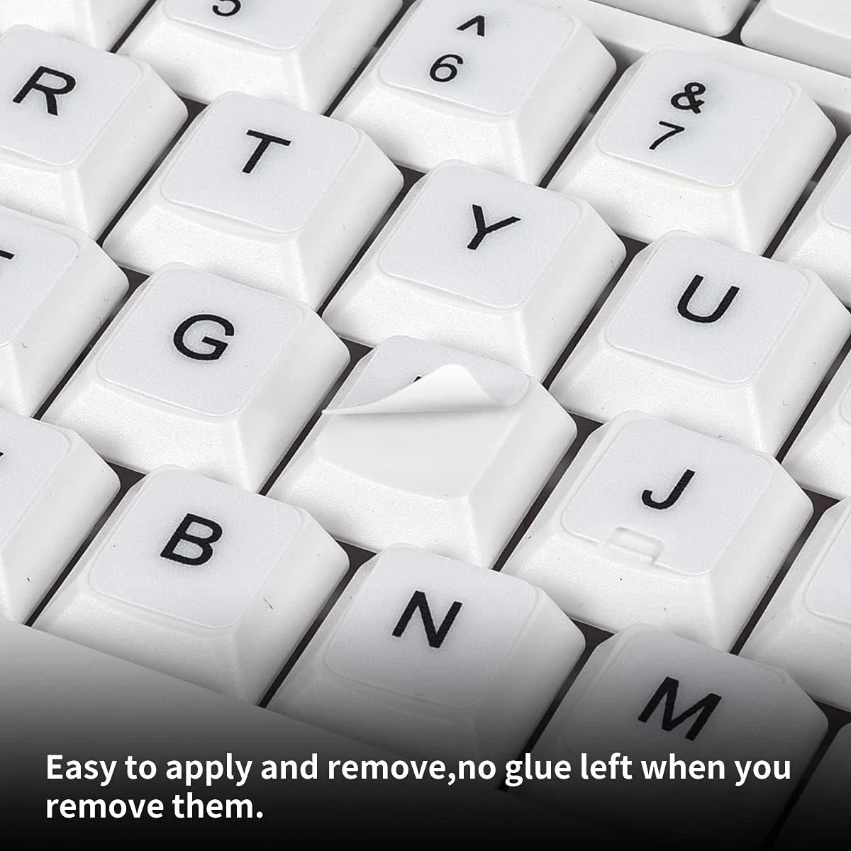 2X English Keyboard Stickers for Universal Use (White)