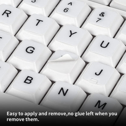 2X English Keyboard Stickers for Universal Use (White)