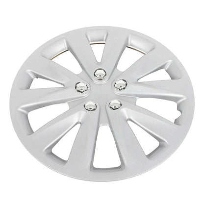 Set of 4 15" Wheel Hub Caps Full Rim Covers Silver Universal