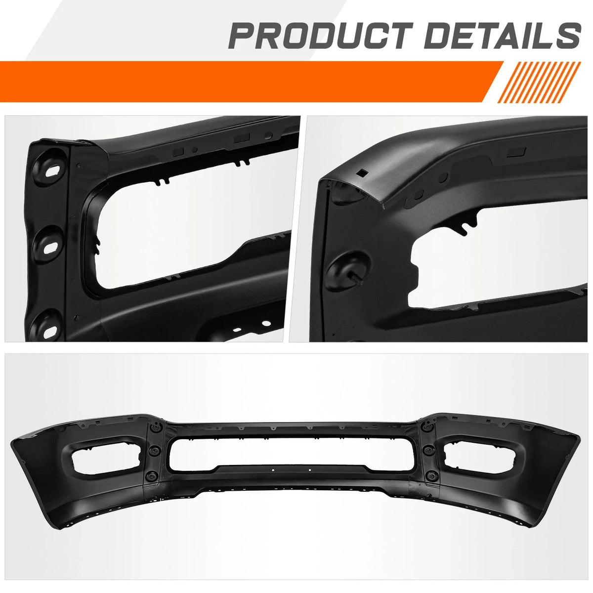 Steel Front Bumper Face Bar for Ram 2500 3500 (2019–2024) w/ Fog Light Holes