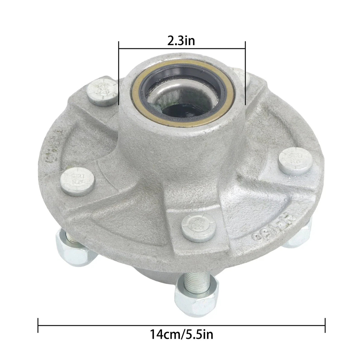 Galvanized Trailer Hub Kit for 2000lb 5 Lug (Pre Greased, 1.5 Inch)
