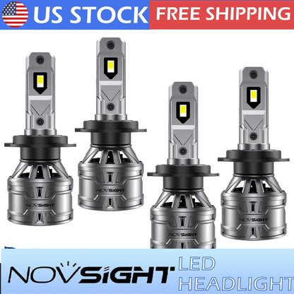 Set of 4 H7 6500K LED Headlight Bulbs 3300000LM White for High Low Beam