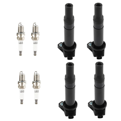 Set of 4 Ignition Spark Plugs for Dodge Attitude Hyundai Accent Kia C691 UF499
