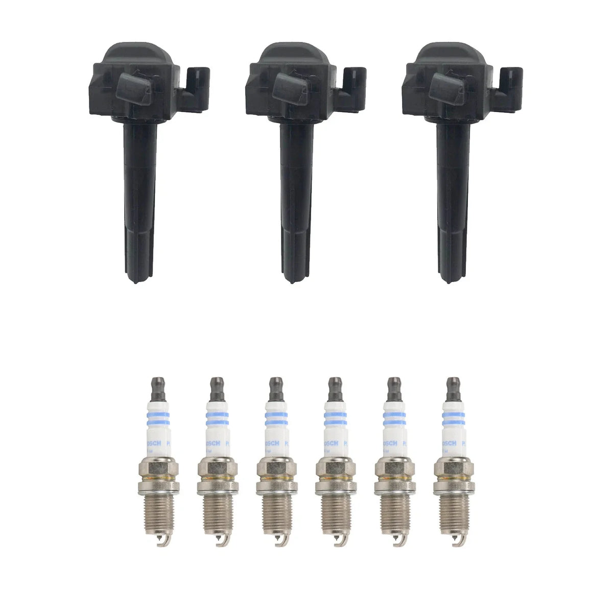 Set of 3 Ignition Coils & 6 Spark Plugs for Kia Sorento 3.5 V6 (2003–2009)