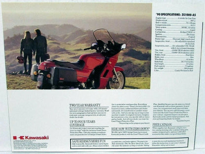 Kawasaki Concours Motorcycle Sales Brochure ZG1000-A5 (1990)