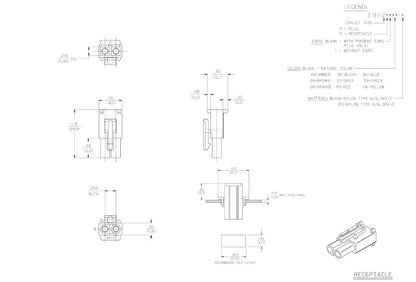 5X .093" MOLEX Connector Set for Automotive (14-20 AWG)