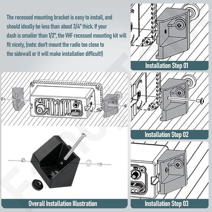 Flush Mount for Standard Horizon MMB-84 for Quantum Eclipse