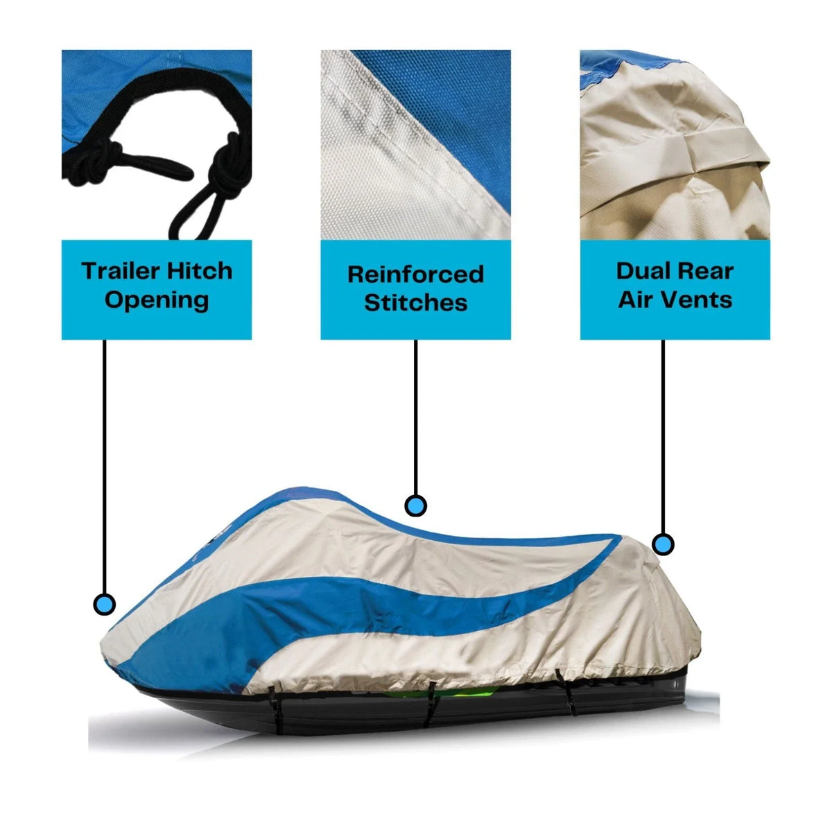 EliteShield Waterproof Trailerable Storage Cover for Sea Doo GT GTI GTS