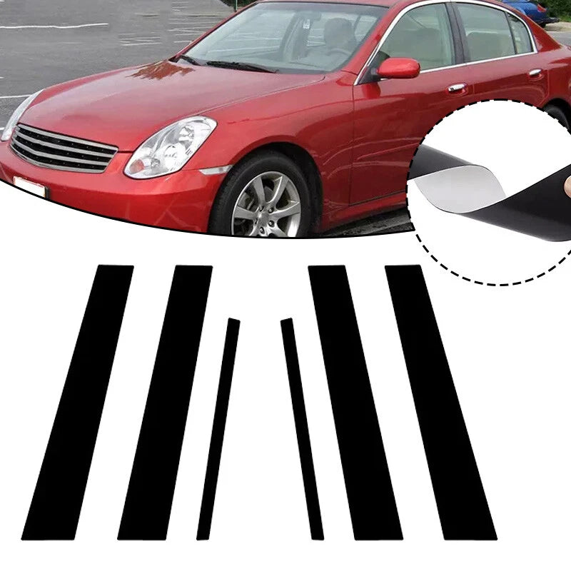 Glossy Black Pillar Posts for Infiniti G35 G37 (2002–2013)