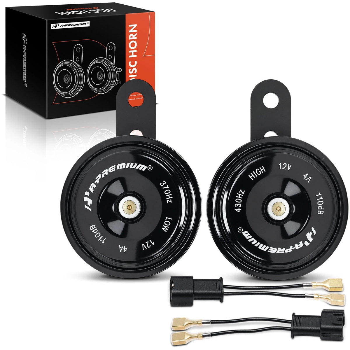 2X Metal Disc Horns for Hyundai (76.5mm, 430Hz, 12V)