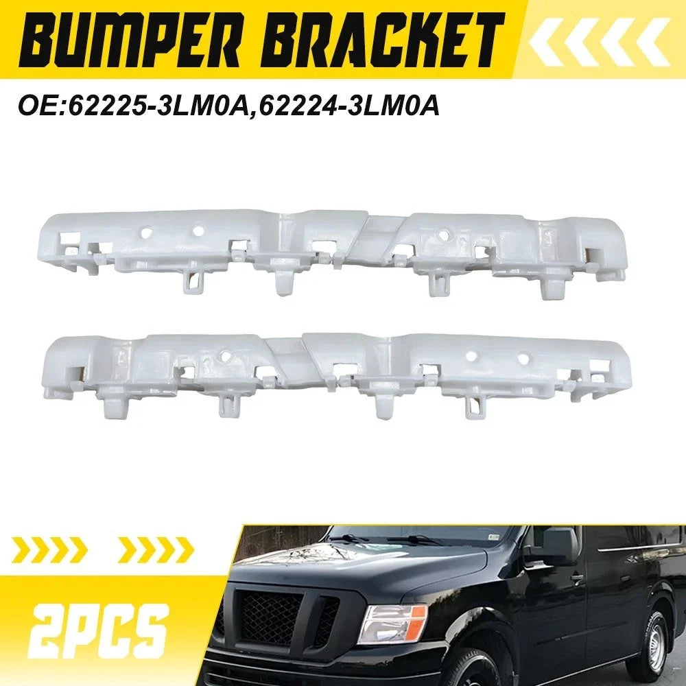Set of 2 Front Bumper Bracket Retainers 622253LM0A for Nissan NV200 (2013–2021)