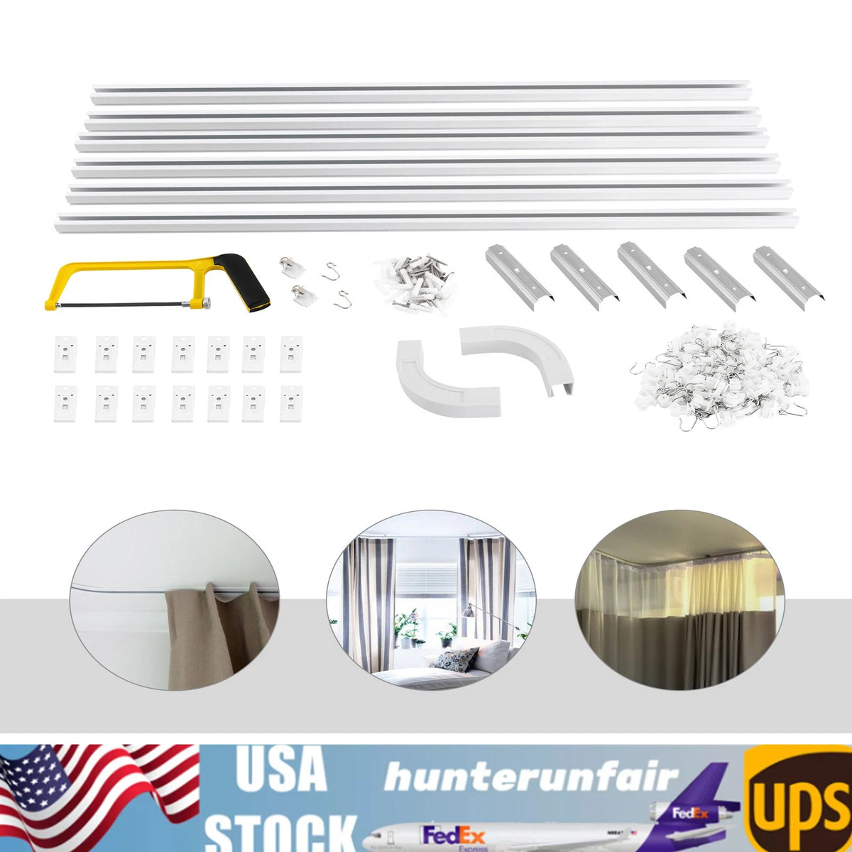 Ceiling Curtain Track for Shower Window Room Divider