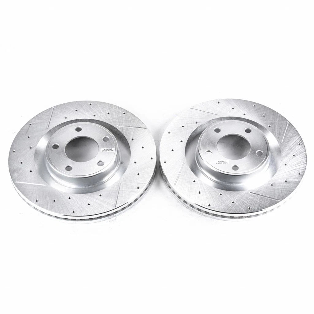 Power Stop Brake Rotor for Ford Edge (2007–2015) | Front | Drilled & Slotted | TLX-psbAR8190XPR-CL360A70