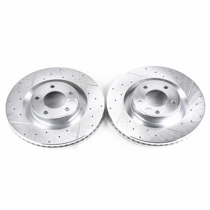 Power Stop Brake Rotor for Ford Edge (2007–2015) | Front | Drilled & Slotted | TLX-psbAR8190XPR-CL360A70