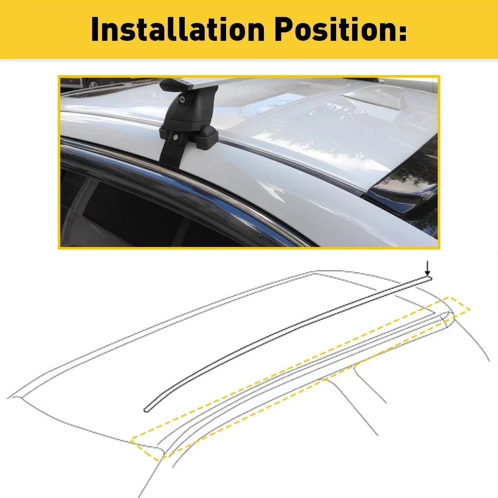 2X Roof Trim Drip Molding for Toyota Corolla (2014–2017)
