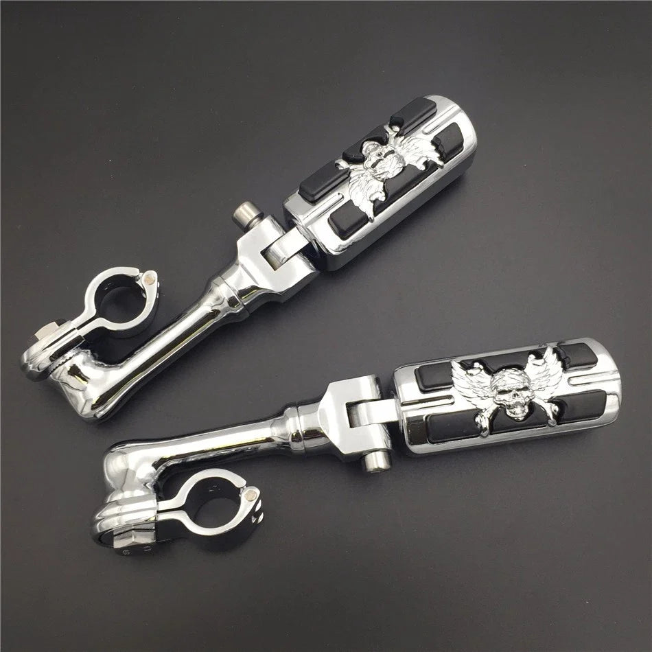 Chrome 1" LA PMK FootPeg for Honda GoldWing VTX1300 Shadow Valkyrie (2001–2008)