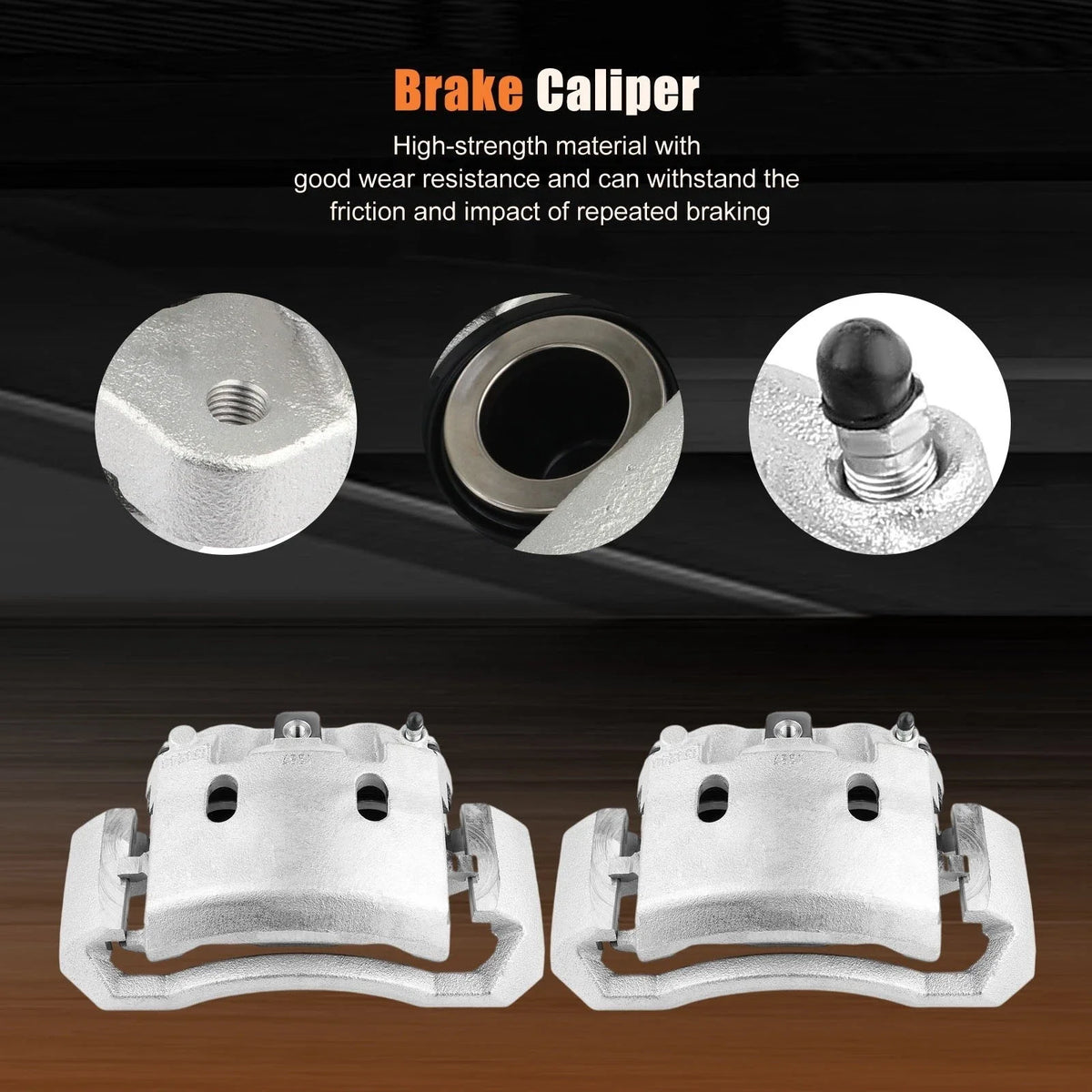 Brake Calipers w/ Bracket Kit Pair for Dodge Ram 1500 2500 3500 (2006–2008)